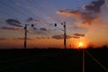 Railway sunset