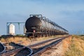 Railway Tank Cars in Storage Royalty Free Stock Photo