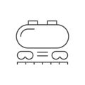 Railway tank line outline icon