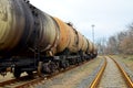 Railway tanks, transportation of oil, gasoline, oil or gas by rail.