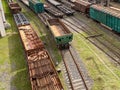 Railway tanks and wagons waiting for their turn for loading and unloading Royalty Free Stock Photo