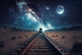 Railway to the ocean of the galaxy