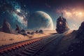 Railway to the ocean of the galaxy