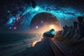 Railway to the ocean of the galaxy