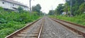 Railway track at calicut Royalty Free Stock Photo