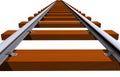 Railway track closeup