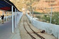 Railway track going inside the salt mine of khewara