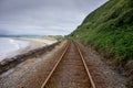 Railway track in Harlech, Wales.