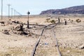 Railway track leading from Bolivia to Chile Royalty Free Stock Photo
