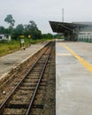 Railway track in Manek Urai, Kelantan, Malaysia