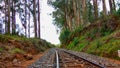 Railway track running over the hill