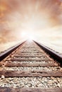 Railway track and sky Royalty Free Stock Photo