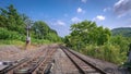 Railway Track With A Street View