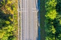 Railway track tracks line railroad train rail aerial photo view