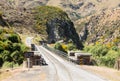 Railway track up Taieri Gorge New Zealand