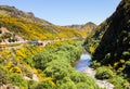 Railway track up Taieri Gorge New Zealand