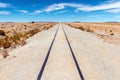 Railway Track, Uyuni Train Cemetery, Bolivia Royalty Free Stock Photo