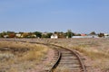 Railway track and Village