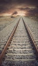 railway track with vintage look