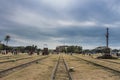 Railway tracks and art pieces at Hamasen Railway Cultural Park
