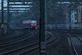 Railway Tracks Background With Incoming Train