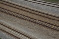 Railway tracks and ballast Royalty Free Stock Photo
