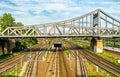 Railway tracks at Berlin Gesundbrunnen station in Germany Royalty Free Stock Photo