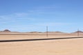 Railway tracks highway desert landscapes, Namibia Royalty Free Stock Photo