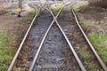 Railway Tracks Leading To Different Ways