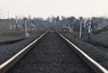 Railway tracks in Poland Royalty Free Stock Photo