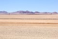 Railway tracks purple mountains landscapes, Namibia Royalty Free Stock Photo