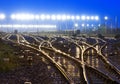 Railway tracks on the rail