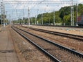 Railway tracks stretching into the distance, power to the Railways