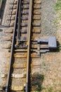 Railway tracks with an switch Royalty Free Stock Photo