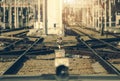 Railway Tracks and Switches Royalty Free Stock Photo