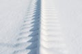 Railway tracks for trains covered with snow. Royalty Free Stock Photo