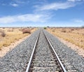 Railway tracks Windhoek Keetmanshoop, Namibia Royalty Free Stock Photo