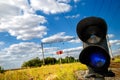 Railway traffic light Royalty Free Stock Photo