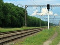 Railway traffic light green way