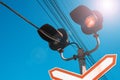 Railway traffic light Royalty Free Stock Photo