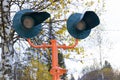 Railway traffic light Royalty Free Stock Photo