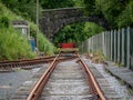 Railway rail buffers, end of the line. UK Royalty Free Stock Photo