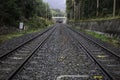 Railway from Train station in Kyoto Japan Royalty Free Stock Photo