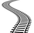 Railway train track vector route. Rail pattern curve railroad path icon. Royalty Free Stock Photo