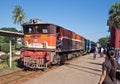 Railway train in Yangon, Myanmar