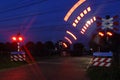 Railway transition in the night