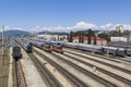 Railway , transport hub station Adler, Sochi, Krasnodar region, Russia