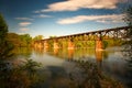 A railway trestle over the Catawba river.