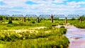 Railway Truss Bridge over the Sabie River at Skukuza Rest Camp in Kruger National Park