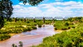 Railway Truss Bridge over the Sabie River at Skukuza Rest Camp in Kruger National Park Royalty Free Stock Photo